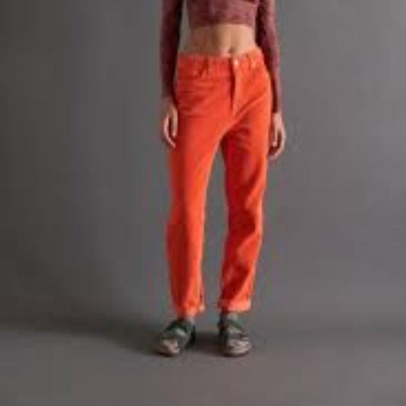 Urban Outfitters Pants - URBAN OUTFITTERS BDG Corduroy Mom High Waisted Pants Orange/29